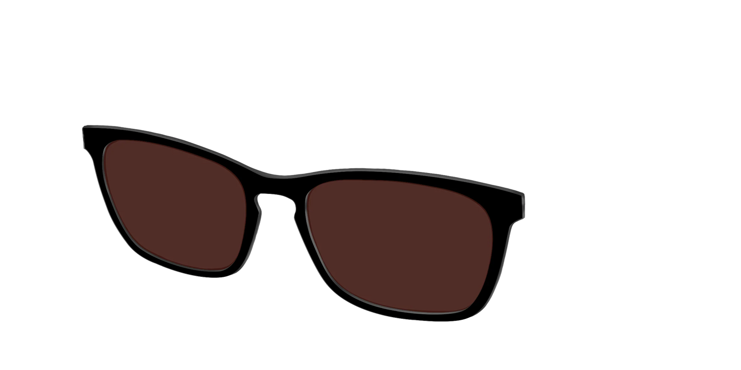 The Black with Brown Golf Lens