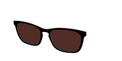 The Black with Brown Golf Lens