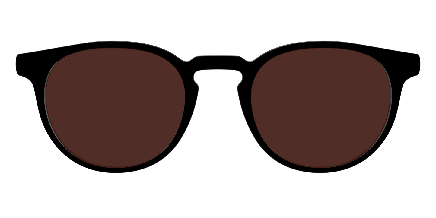 The Black with Brown Golf Lens