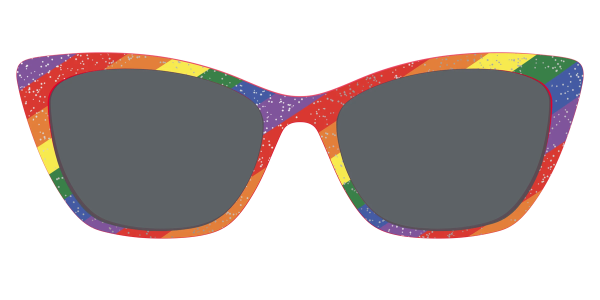 The Polarized Traditional Pride Flag Glitter Sun Top