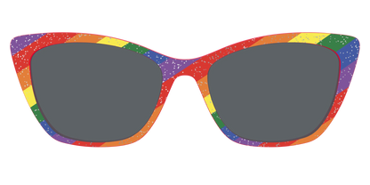 The Polarized Traditional Pride Flag Glitter Sun Top