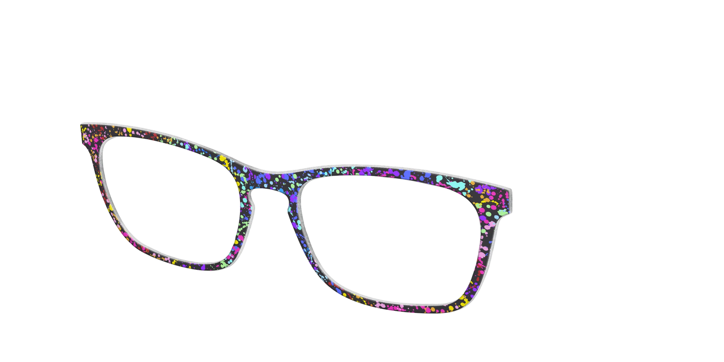 The Rainbow Splatter Black