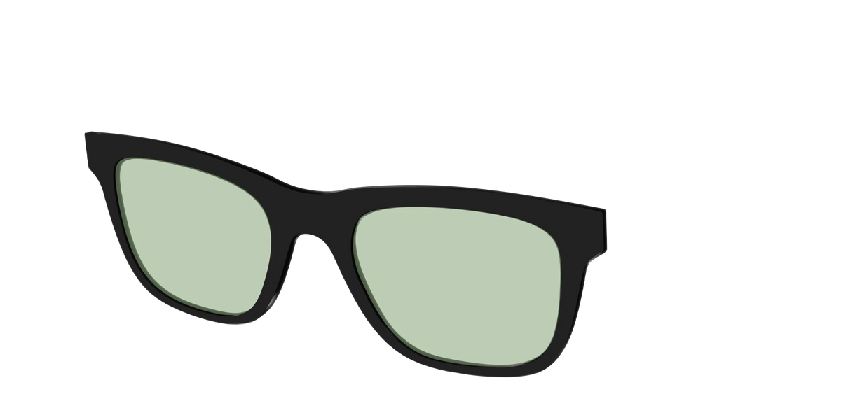 The Black With Sage Green Lens