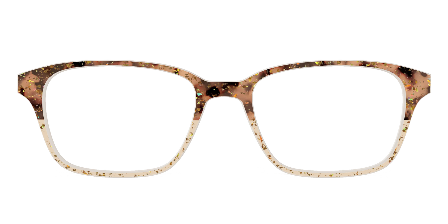 The Khaki Tortoise Crystal Split with Gold Flakes