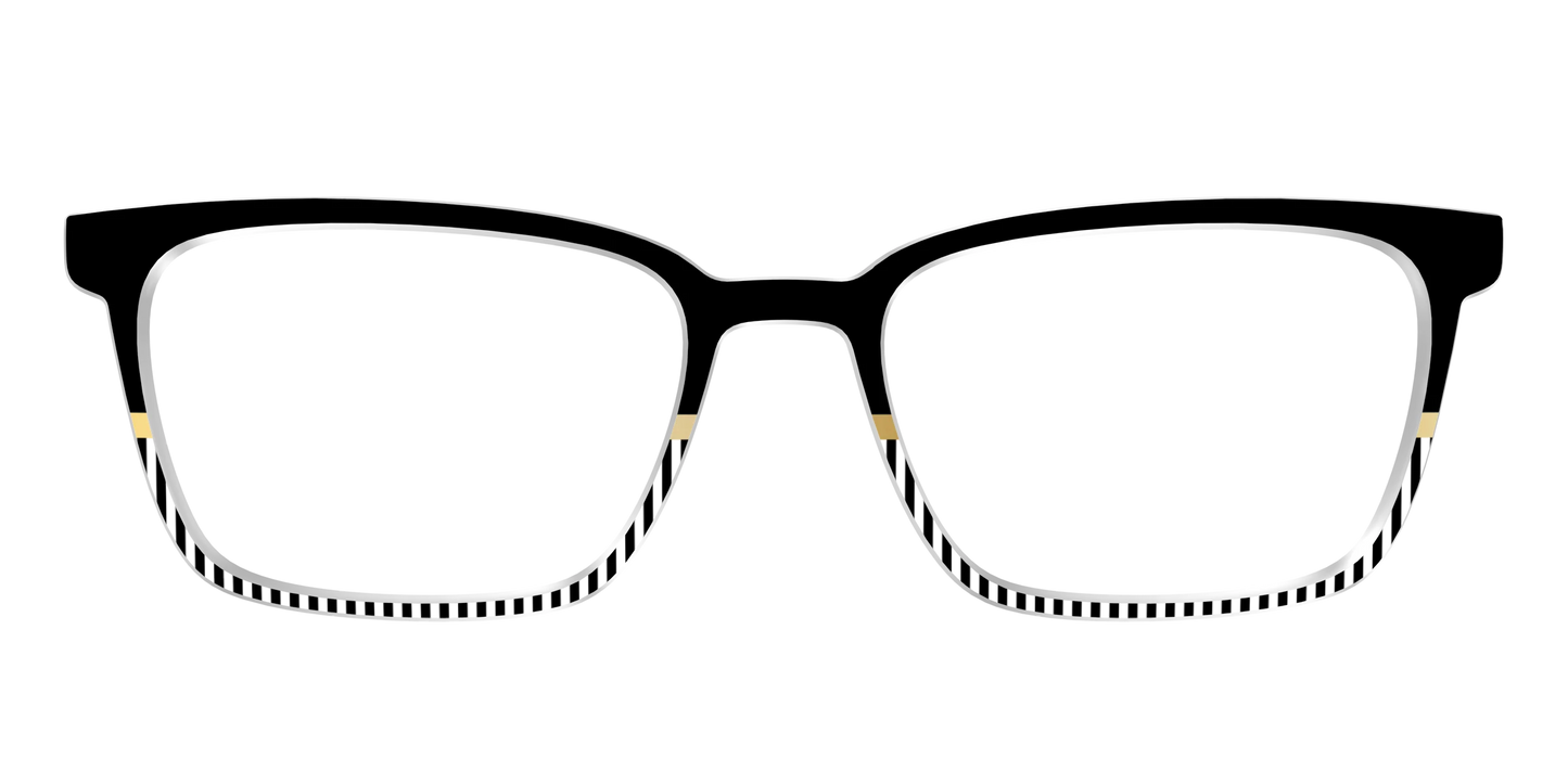 The Chic Stripes Crystal with Gold Foil