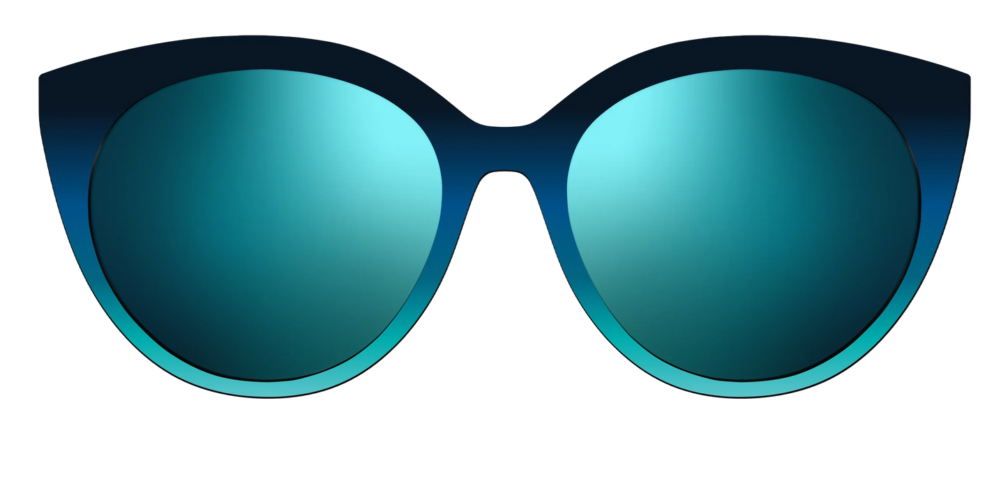 The Polarized Royal Blue to Seafoam Gradient Sun Top