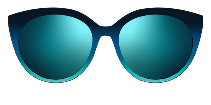 The Polarized Royal Blue to Seafoam Gradient Sun Top