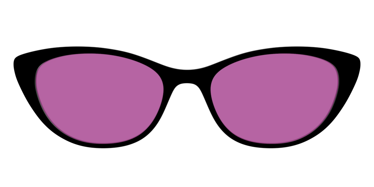 The Black with Violet Golf Lens