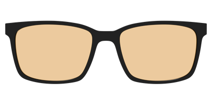 The Black With Umber Brown Lens