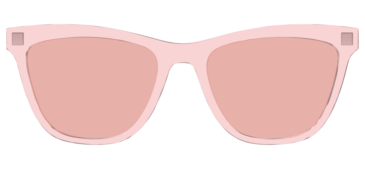 The Pink Crystal With Coral Pink Lens