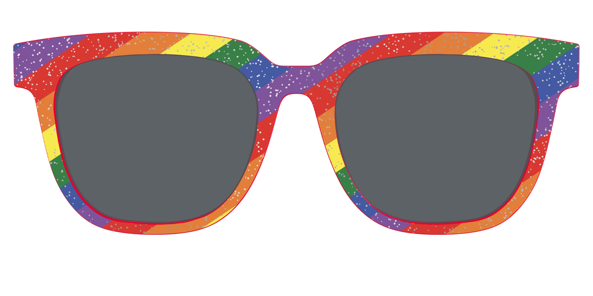 The Polarized Traditional Pride Flag Glitter Sun Top