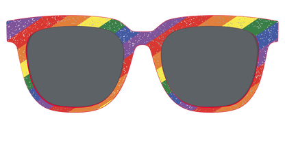 The Polarized Traditional Pride Flag Glitter Sun Top