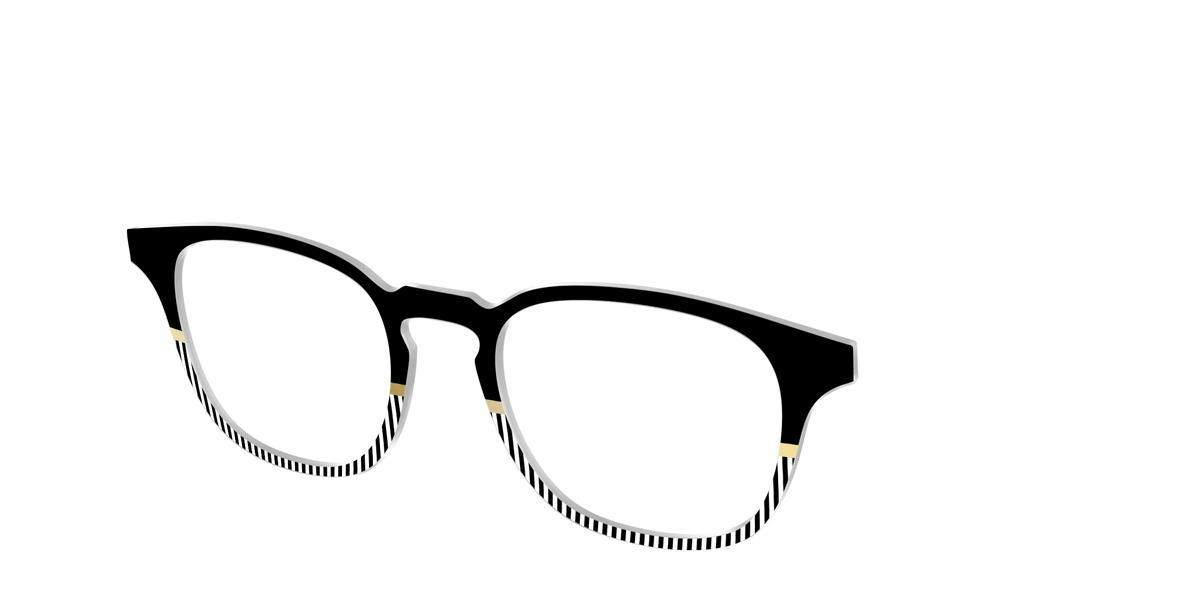 The Chic Stripes Crystal with Gold Foil