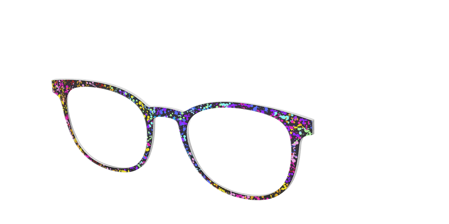 The Rainbow Splatter Black