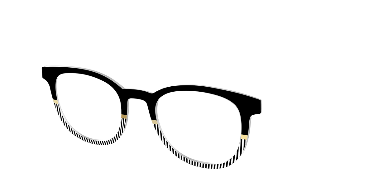 The Chic Stripes Crystal with Gold Foil