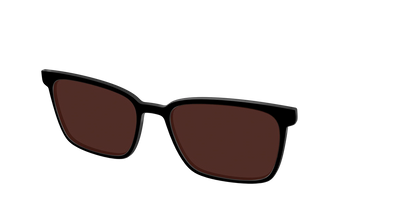 The Black with Brown Golf Lens