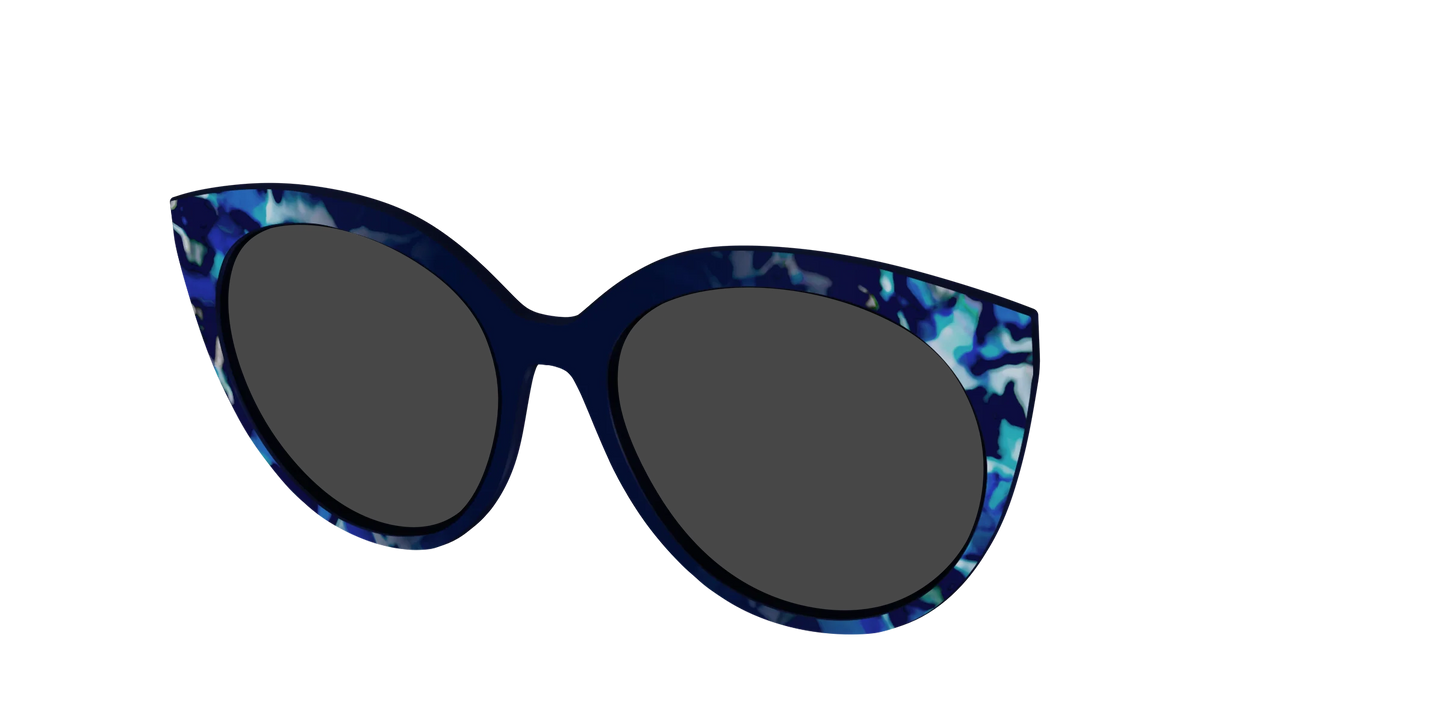 The Polarized Indigo Tortoise Sun Top