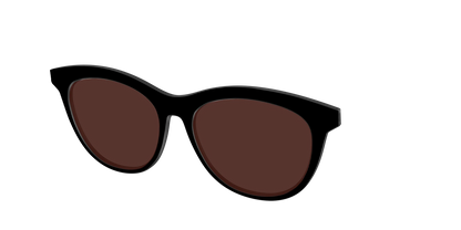 The Black with Brown Golf Lens