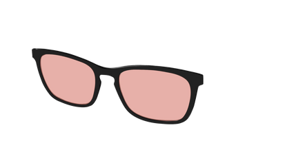 The Black With Coral Pink Lens
