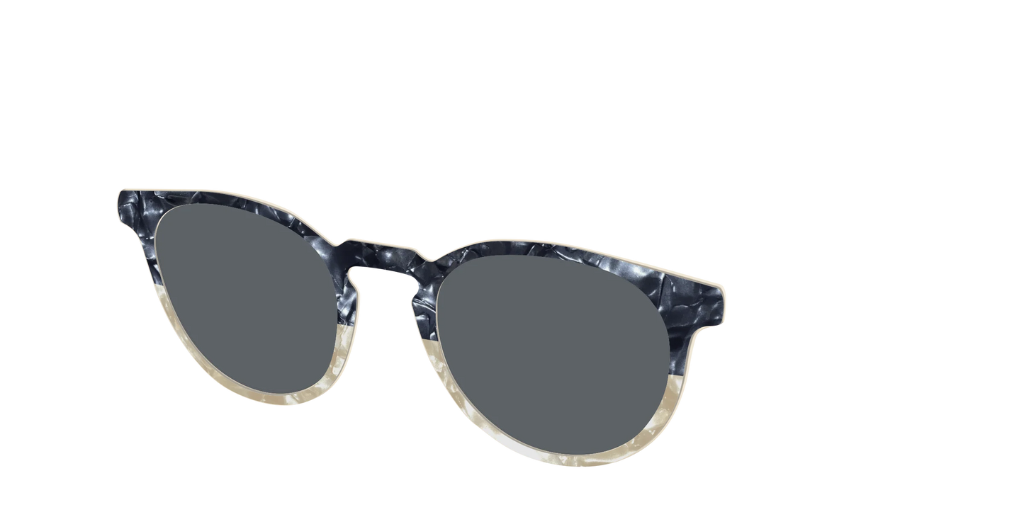 The Polarized Navy to Taupe Pearl Split Sun Top