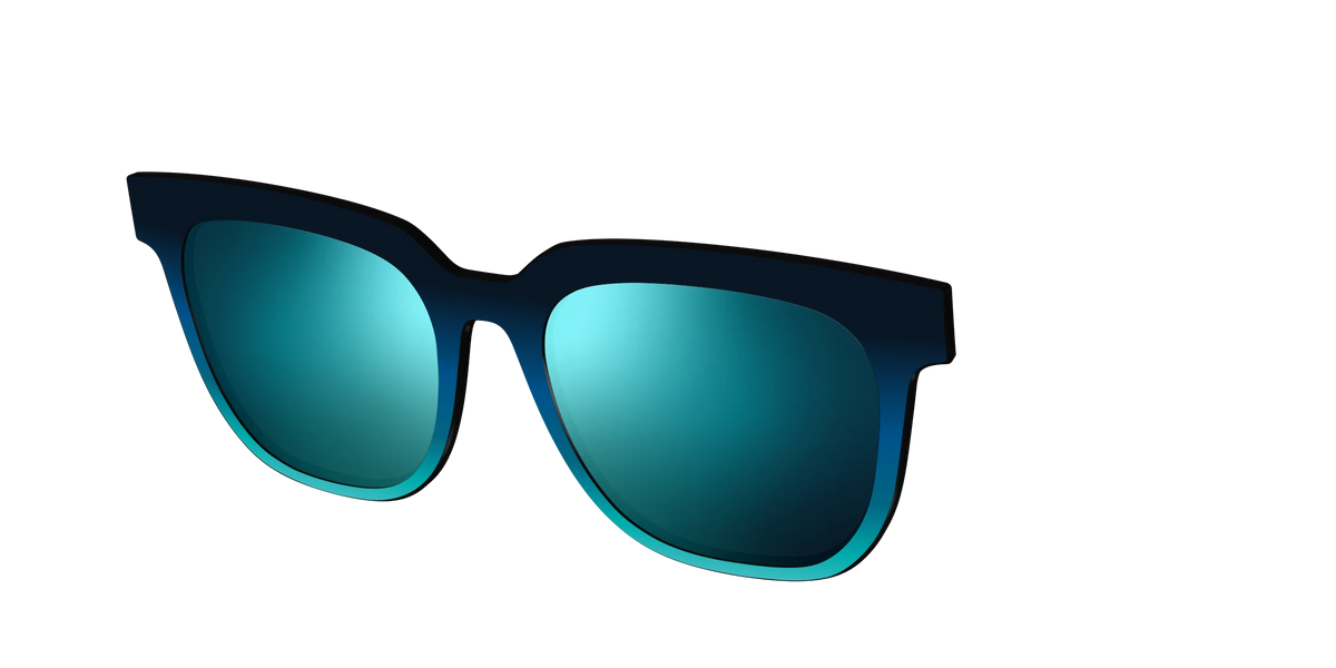 The Polarized Royal Blue to Seafoam Gradient Sun Top