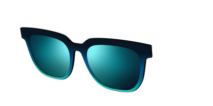 The Polarized Royal Blue to Seafoam Gradient Sun Top