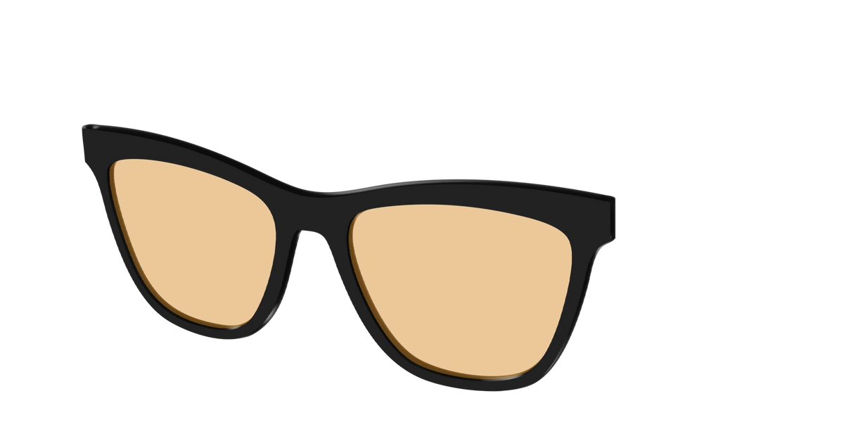 The Black With Umber Brown Lens