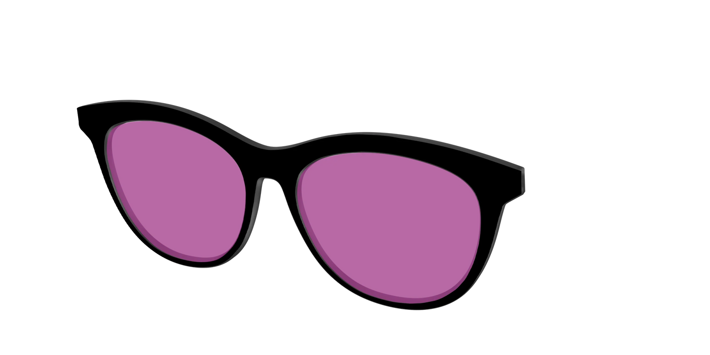 The Black with Violet Golf Lens