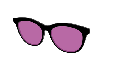 The Black with Violet Golf Lens