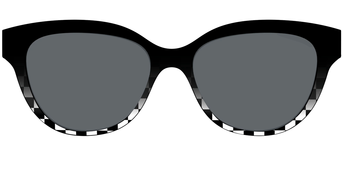 The Polarized Checkerboard Fade Sun Top