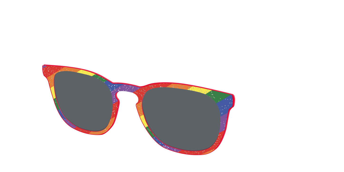 The Polarized Traditional Pride Flag Glitter Sun Top
