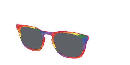 The Polarized Traditional Pride Flag Glitter Sun Top