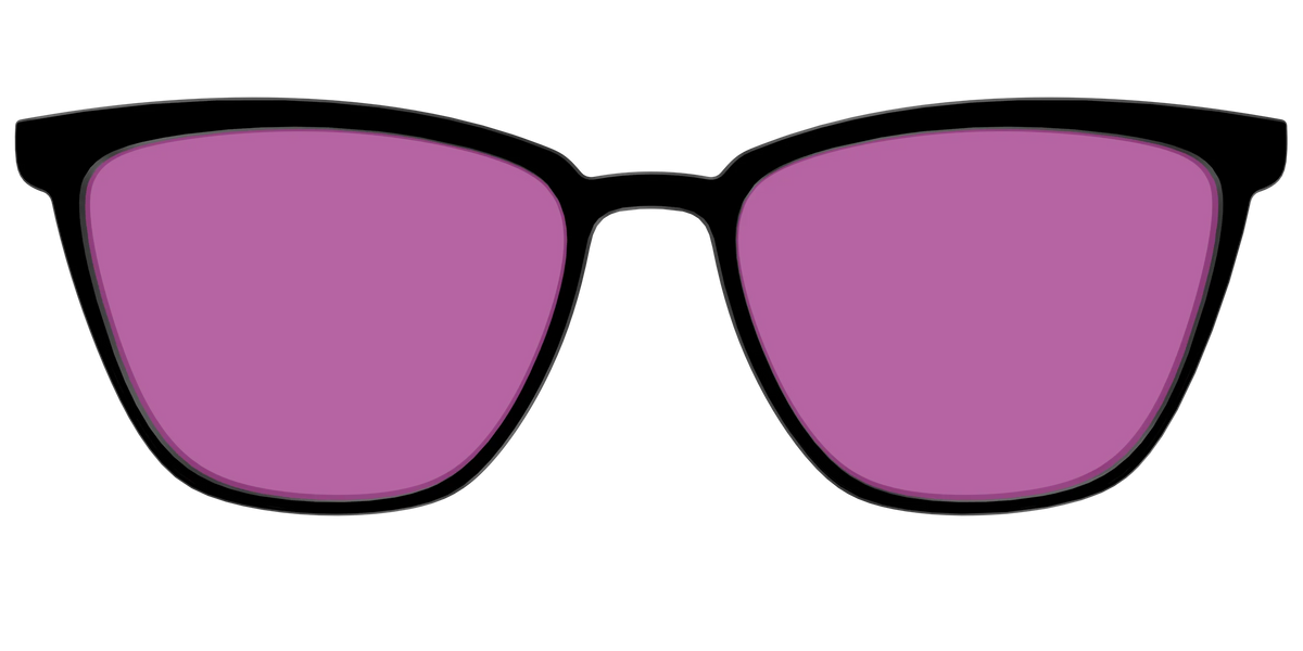 The Black with Violet Golf Lens