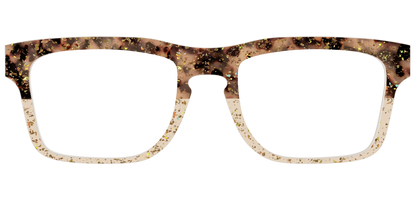 The Khaki Tortoise Crystal Split with Gold Flakes