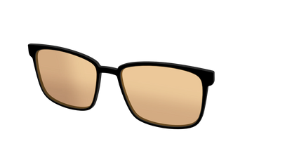 The Black With Umber Brown Lens
