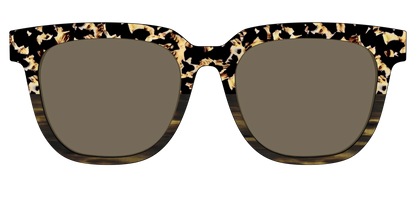 The Polarized Caramel Tortoise Horn Split Sun Top