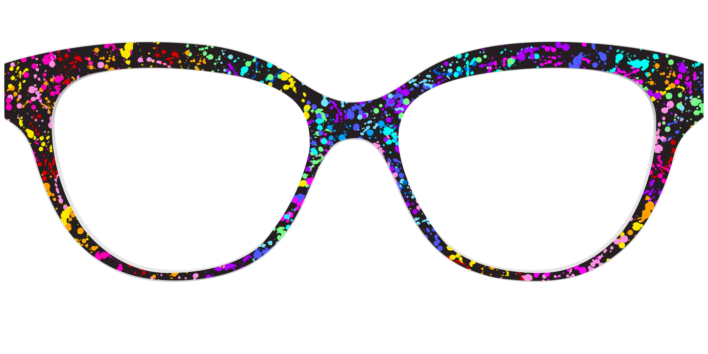 The Rainbow Splatter Black