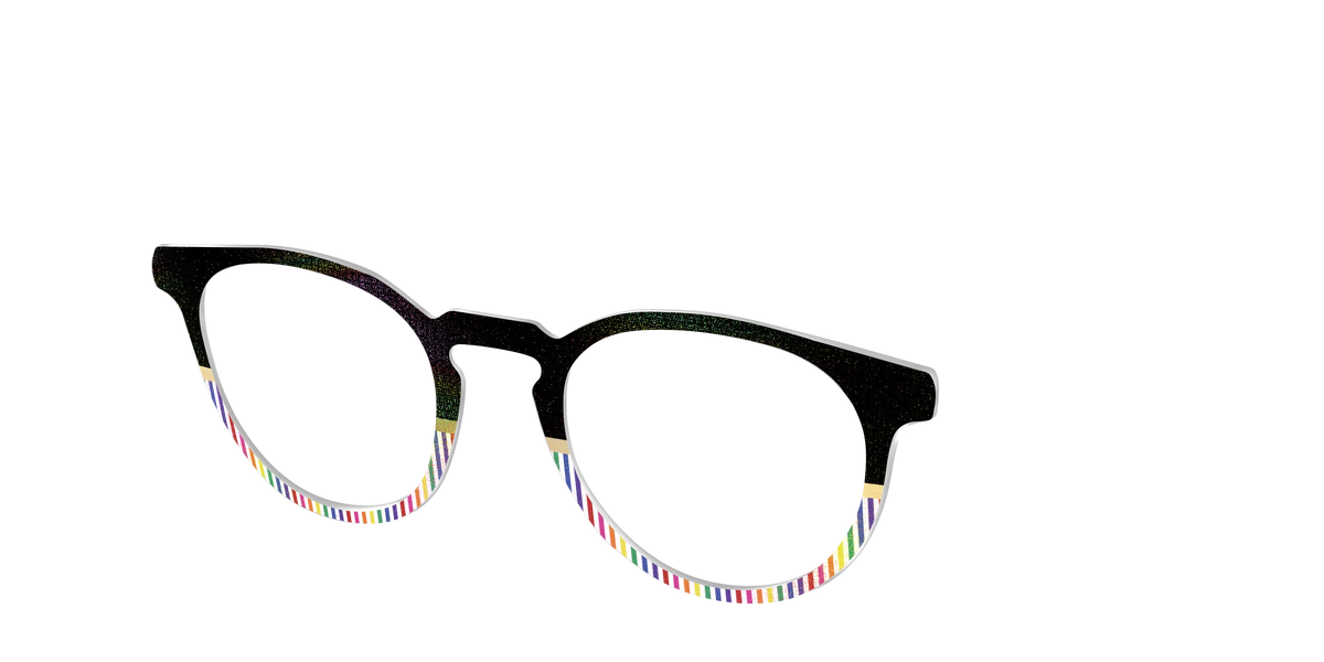 The Chic Pride Stripes Crystal with Gold Foil