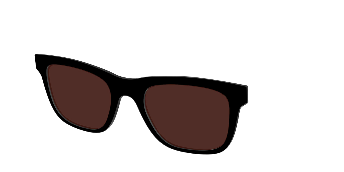 The Black with Brown Golf Lens