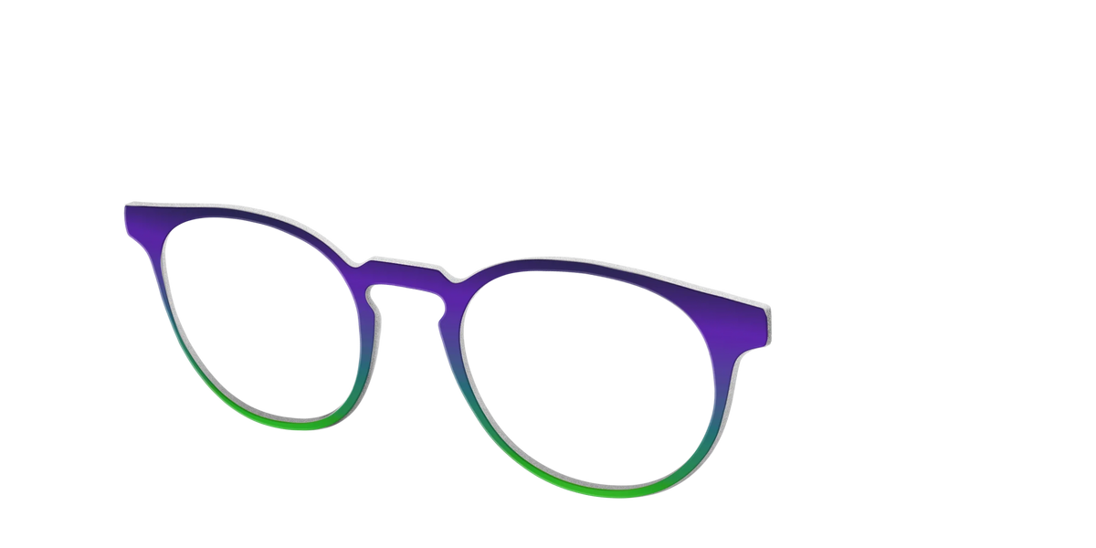 The Ultra Violet to Bright Green Gradient