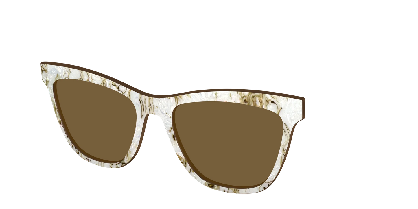The Polarized Ivory Sand Pearl Shell Sun Top