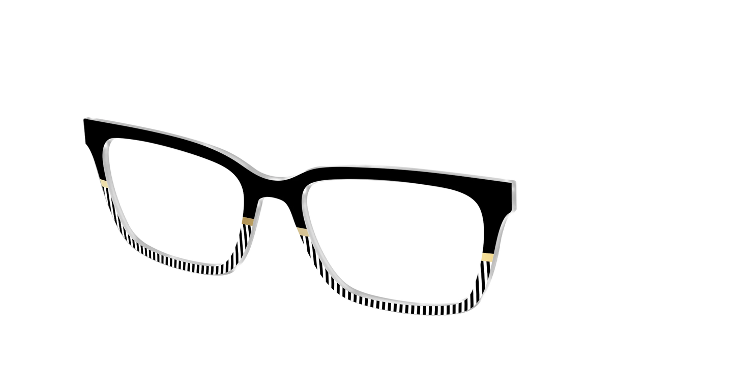 The Chic Stripes Crystal with Gold Foil