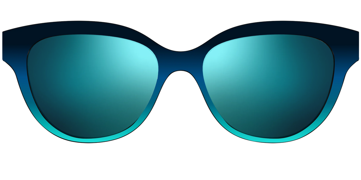 The Polarized Royal Blue to Seafoam Gradient Sun Top
