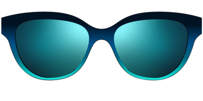 The Polarized Royal Blue to Seafoam Gradient Sun Top