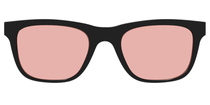 The Black With Coral Pink Lens