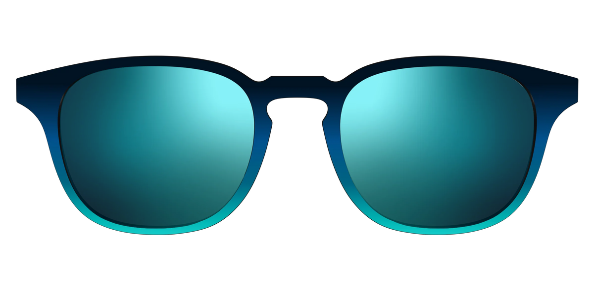 The Polarized Royal Blue to Seafoam Gradient Sun Top