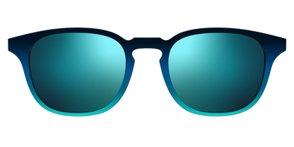 The Polarized Royal Blue to Seafoam Gradient Sun Top