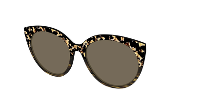 The Polarized Caramel Tortoise Horn Split Sun Top
