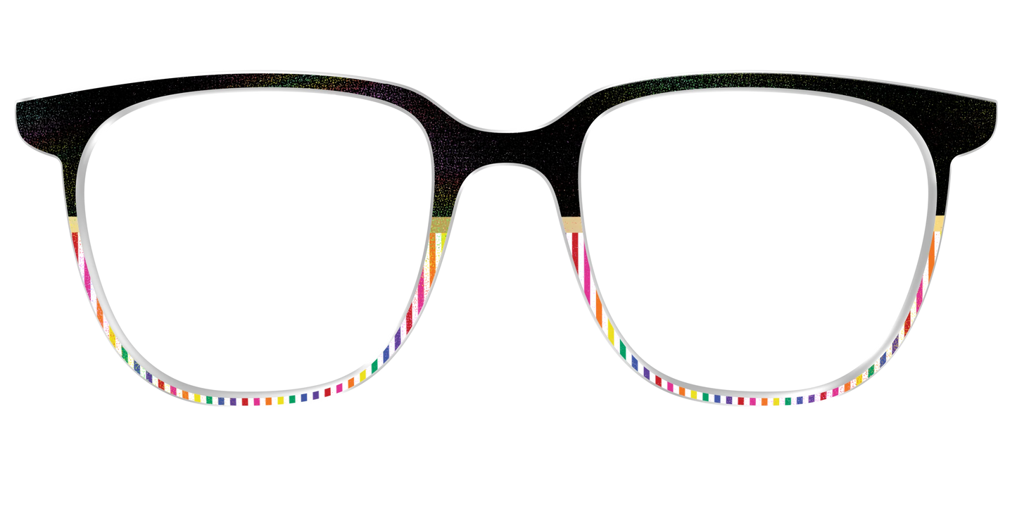 The Chic Pride Stripes Crystal with Gold Foil