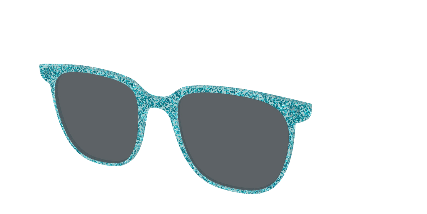 The Polarized Aquamarine Sparkle Sun Top